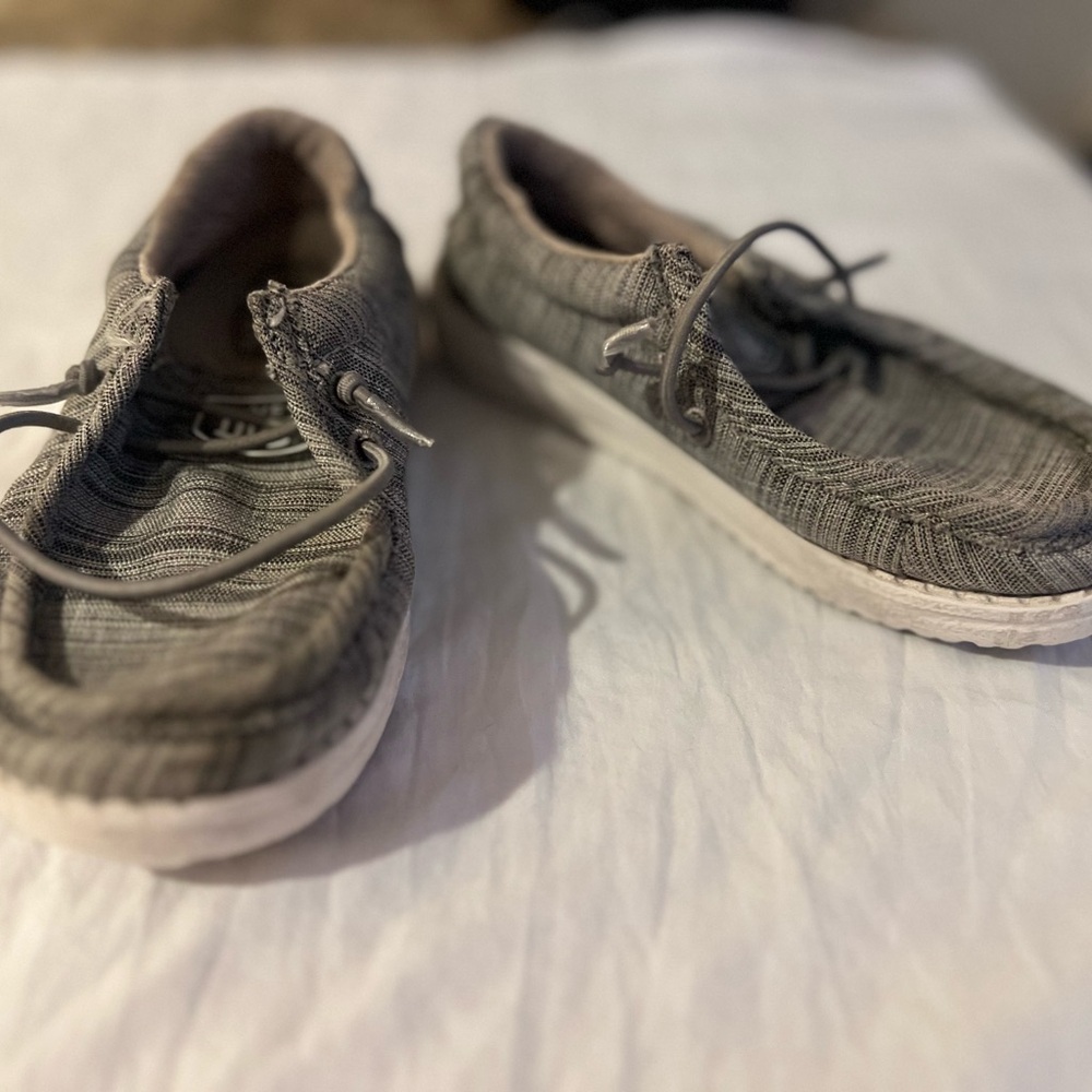Hey Dude Kids Sneakers - Gray and White